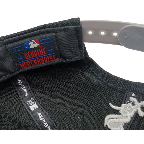 Vintage Chicago White Sox MLB hat Black Spell Out‎ Baseball Snap Back Cap - Picture 9 of 10